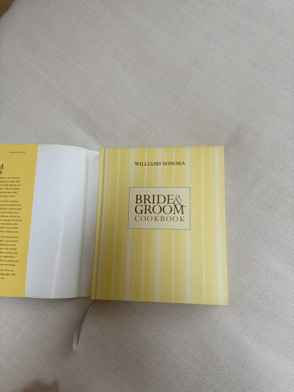 Williams-Sonoma Bride & Groom Cookbook - Yellow Cover with Photo Jacket